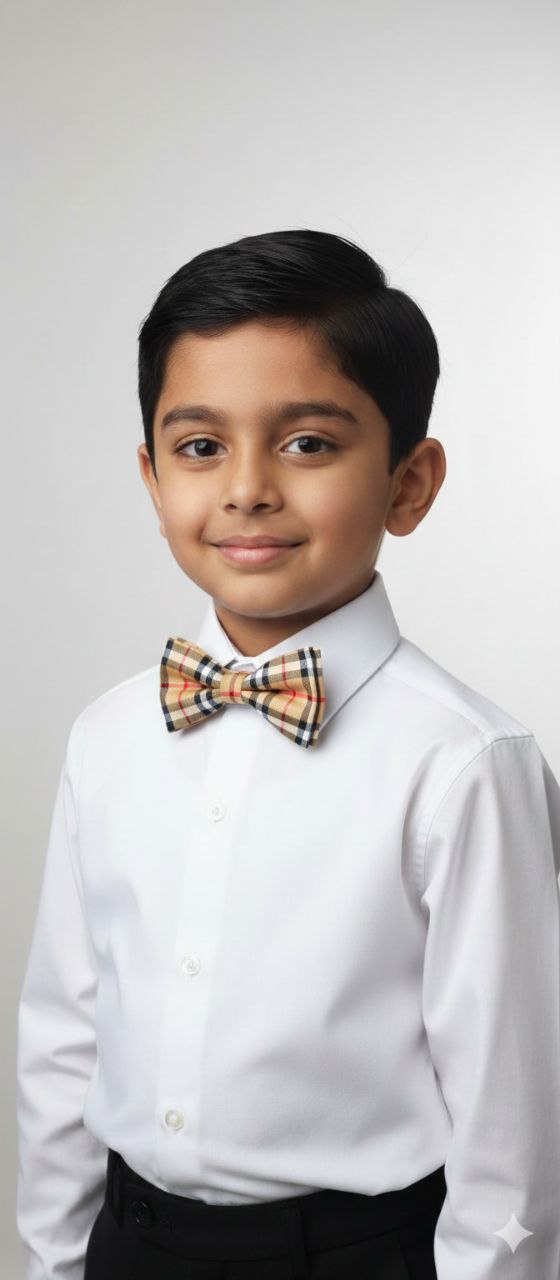 Checkered Bow Tie Ready to Use– Easy Wear Formal Accessory for Boys