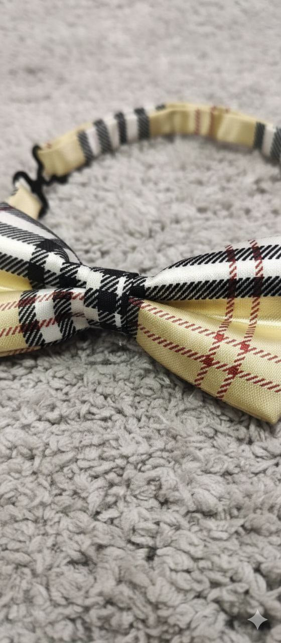 Checkered Bow Tie Ready to Use– Easy Wear Formal Accessory for Boys