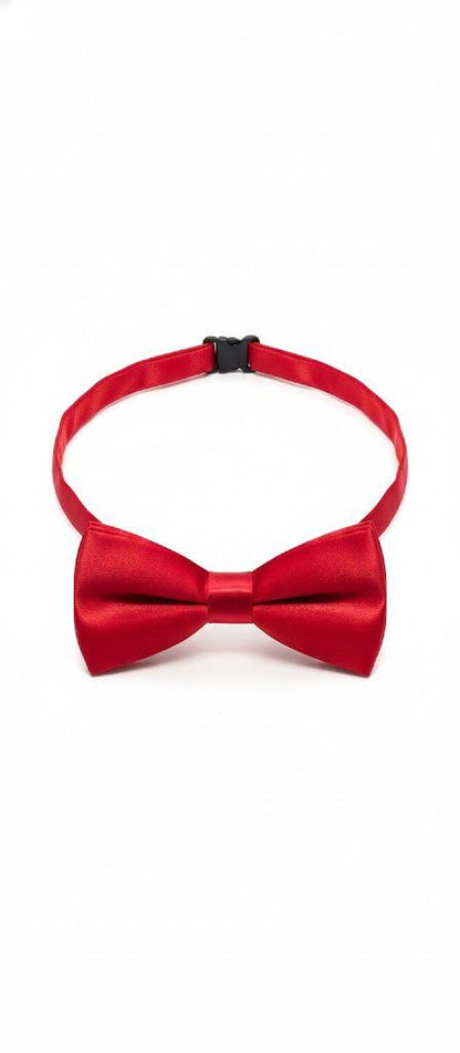 Red Bow Tie Ready to Use– Easy Wear Formal Accessory for Boys