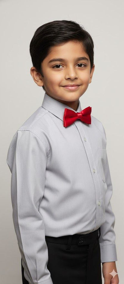 Red Bow Tie Ready to Use– Easy Wear Formal Accessory for Boys