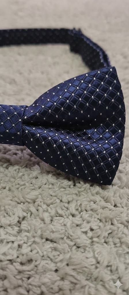 Navy Blue Bow Tie Ready to Use– Easy Wear Formal Accessory for Boys
