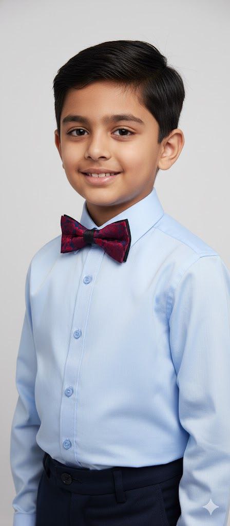 Blue & Red Paisley Print Bow Tie Ready to Use– Easy Wear Formal Accessory for Boys