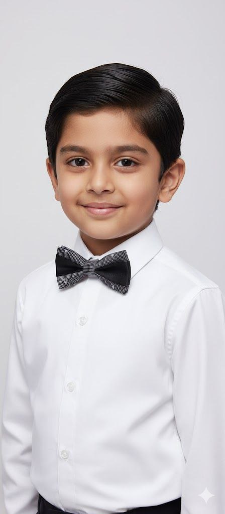 Black & White Bow Tie Ready to Use– Easy Wear Formal Accessory for Boys