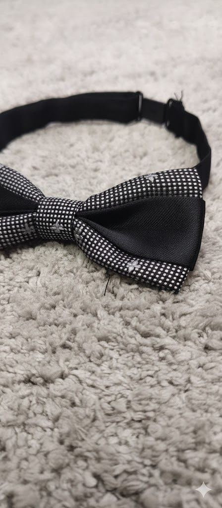 Black & White Bow Tie Ready to Use– Easy Wear Formal Accessory for Boys