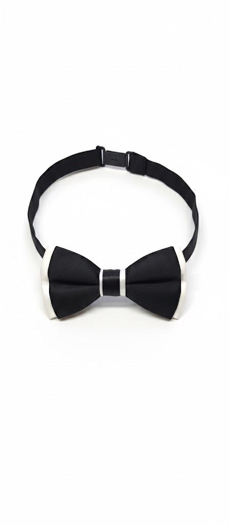Black & White Bow Tie Ready to Use– Easy Wear Formal Accessory for Boys