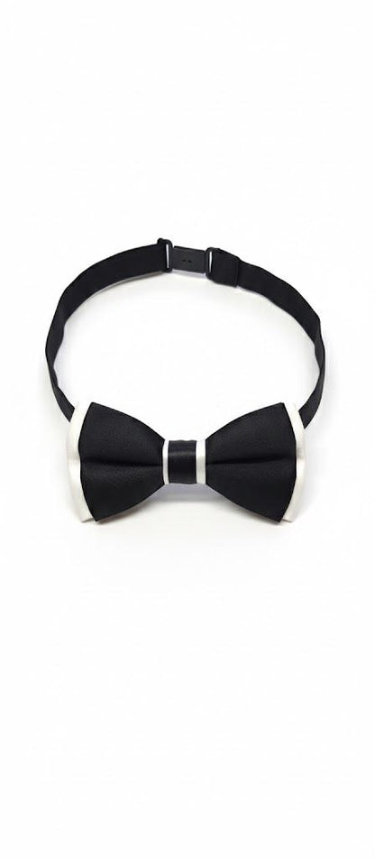 Black & White Bow Tie Ready to Use– Easy Wear Formal Accessory for Boys