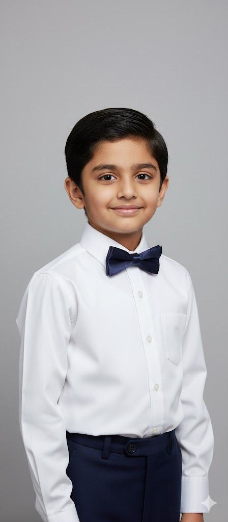 Navy Blue Bow Tie Ready to Use– Easy Wear Formal Accessory for Boys