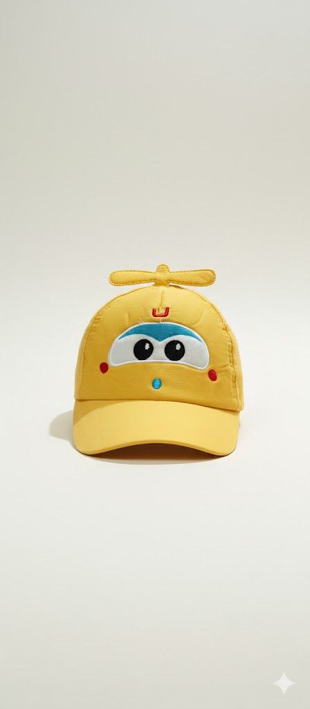 Yellow Plane Toddler & Kids Sun Cap – Soft, Lightweight & Breathable Summer Outdoor Cap