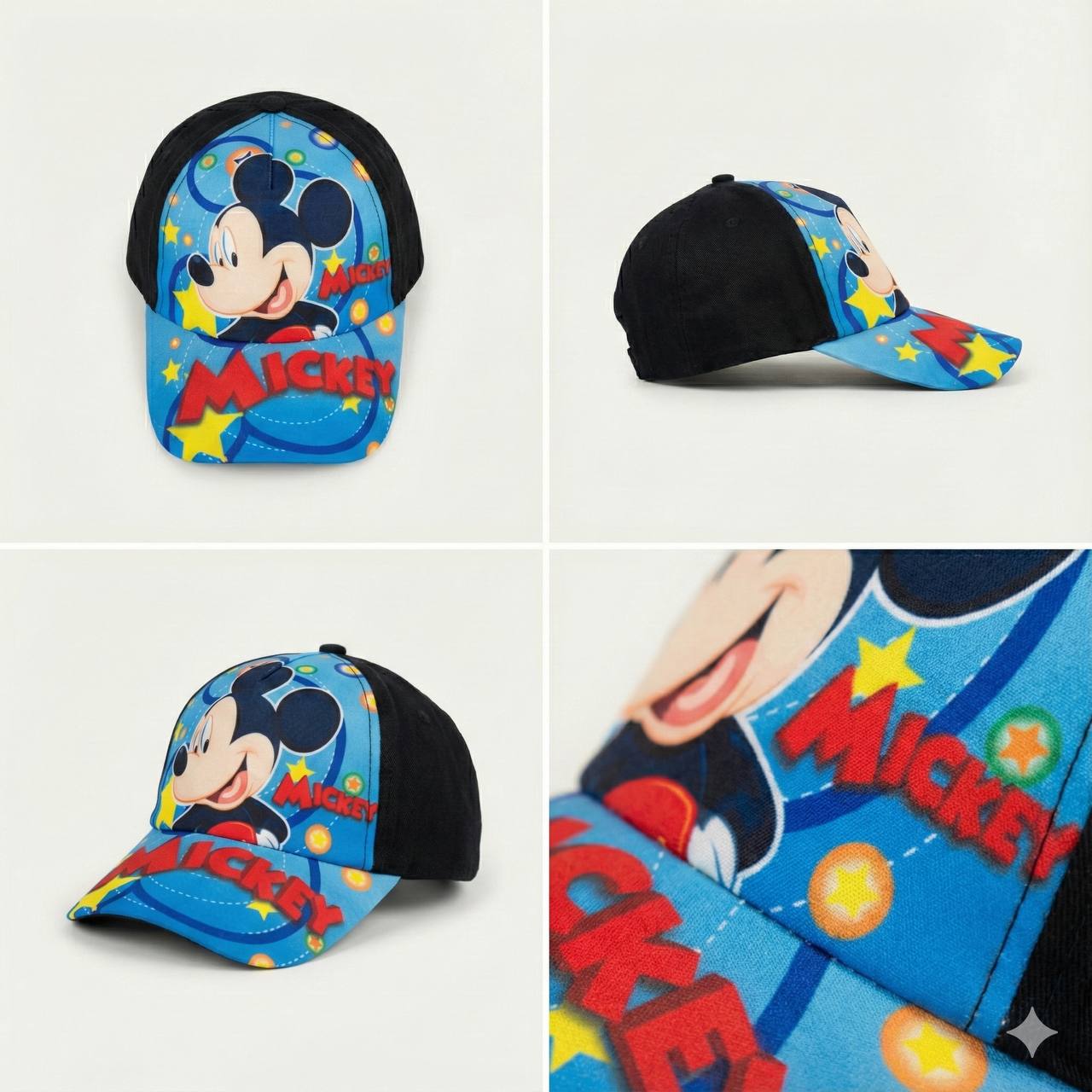Black - Mickey Mouse Toddler & Kids Sun Cap – Soft, Lightweight & Breathable Summer Outdoor Cap