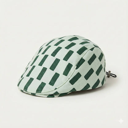 Green & White Kids Golf Cap – Soft, Lightweight & Breathable Summer Outdoor Cap