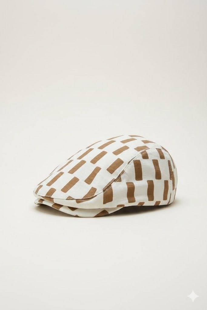 Brown & White Kids Golf Cap – Soft, Lightweight & Breathable Summer Outdoor Cap