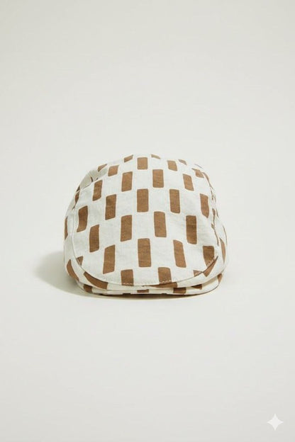 Brown & White Kids Golf Cap – Soft, Lightweight & Breathable Summer Outdoor Cap