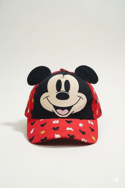 Printed Mickey with Ears Sun Cap  – Soft, Lightweight & Breathable Summer Outdoor Cap
