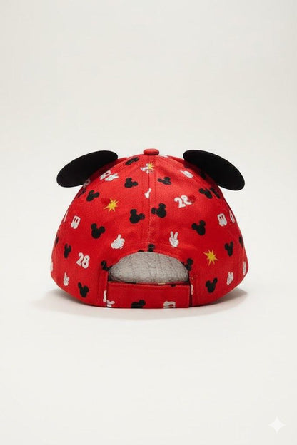 Printed Mickey with Ears Sun Cap  – Soft, Lightweight & Breathable Summer Outdoor Cap