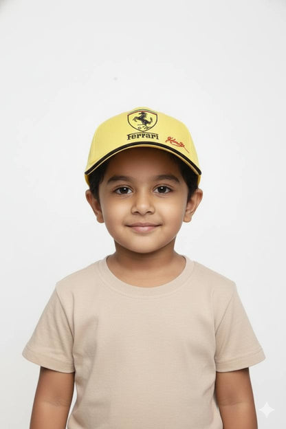 Ferrari Yellow Sun Cap  – Soft, Lightweight & Breathable Summer Outdoor Cap