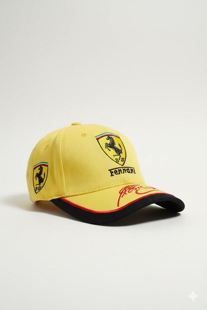 Ferrari Yellow Sun Cap  – Soft, Lightweight & Breathable Summer Outdoor Cap