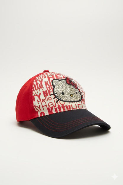 Hello Kitty - Diamond studded Sun Cap – Soft, Lightweight & Breathable Summer Outdoor Cap