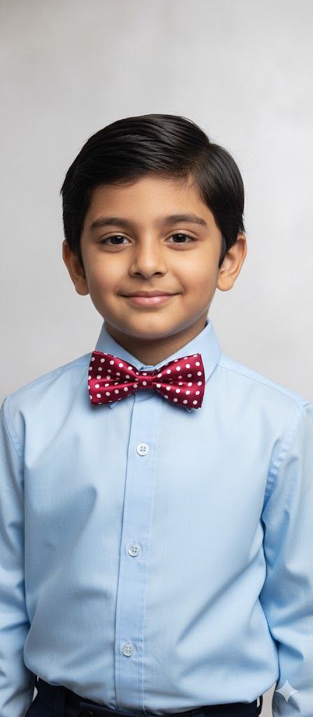 Mehroon & White Polka Dot Bow Tie Ready to Use– Easy Wear Formal Accessory for Boys