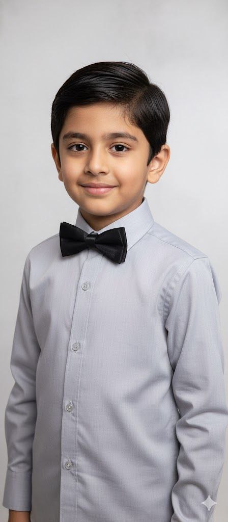 Black Plain Bow Tie Ready to Use– Easy Wear Formal Accessory for Boys