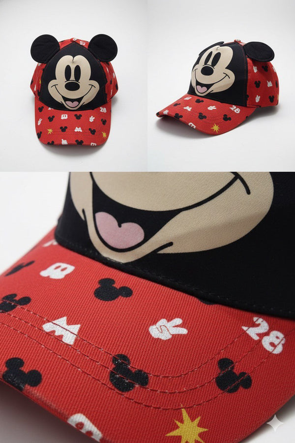 Printed Mickey with Ears Sun Cap – Soft, Lightweight & Breathable Summer Outdoor Cap