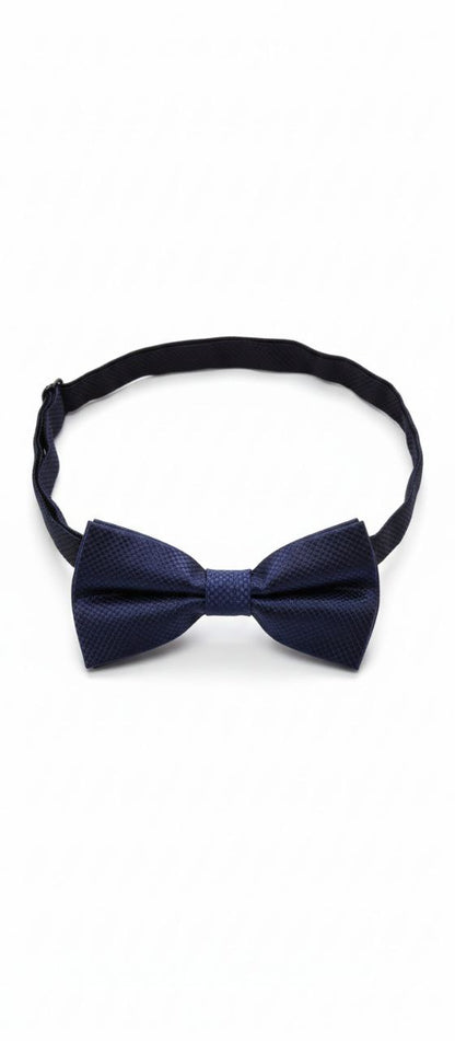 Navy Blue Bow Tie Ready to Use– Easy Wear Formal Accessory for Boys