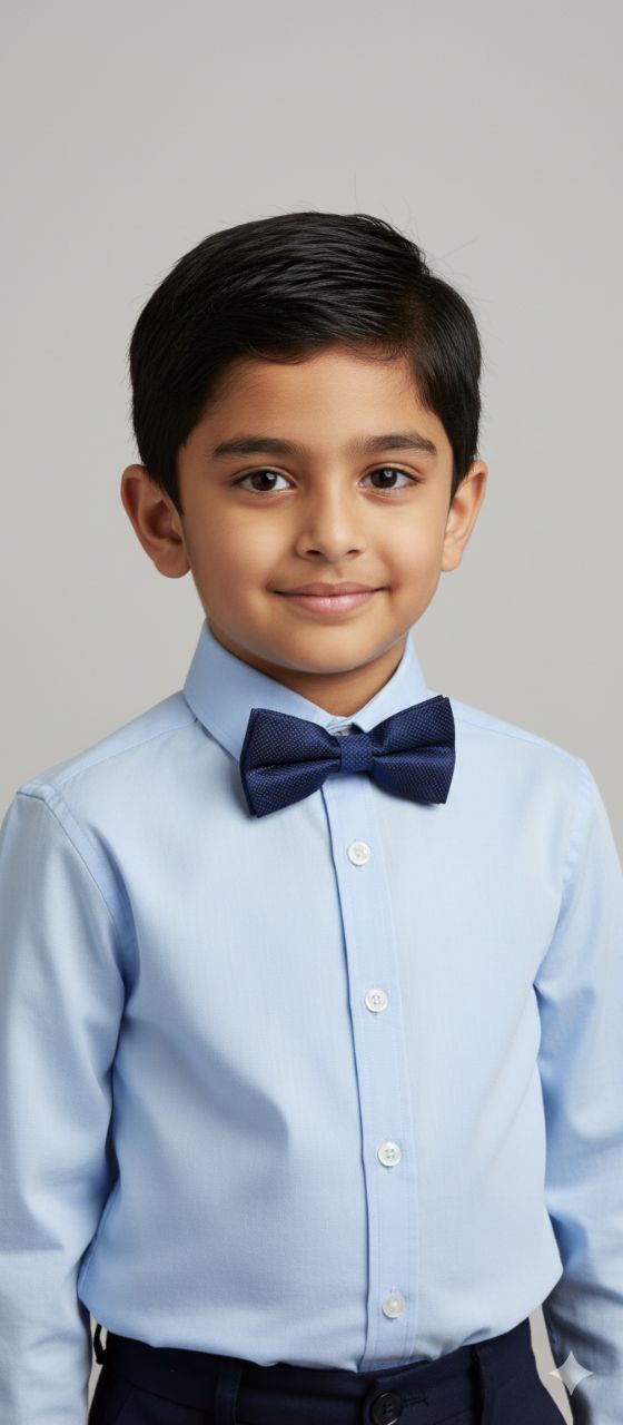 Navy Blue Bow Tie Ready to Use– Easy Wear Formal Accessory for Boys