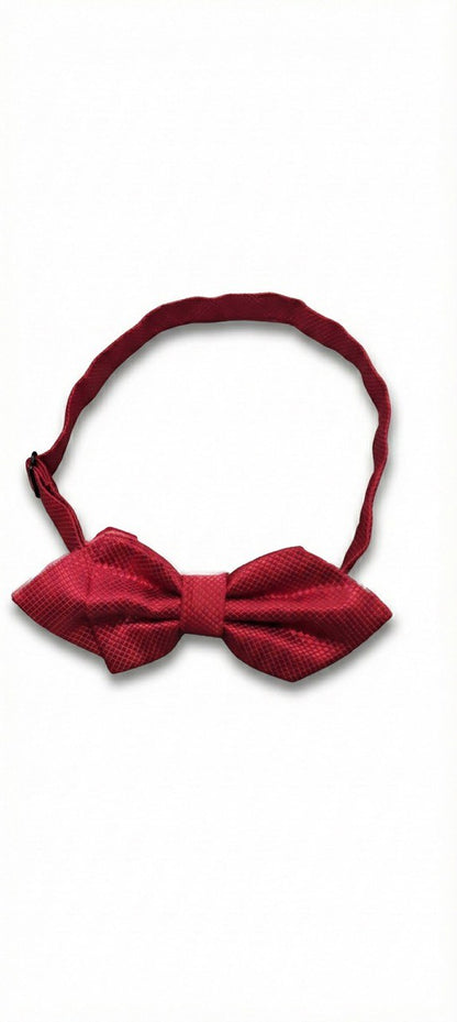 Red Bow Tie Ready to Use– Easy Wear Formal Accessory for Boys