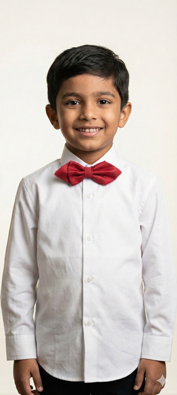 Red Bow Tie Ready to Use– Easy Wear Formal Accessory for Boys