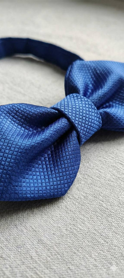 Blue Bow Tie Ready to Use– Easy Wear Formal Accessory for Boys