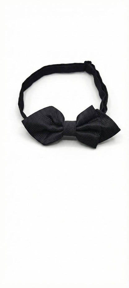 Black Bow Tie Ready to Use– Easy Wear Formal Accessory for Boys