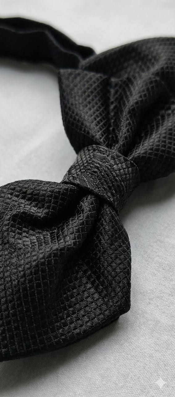 Black Bow Tie Ready to Use– Easy Wear Formal Accessory for Boys