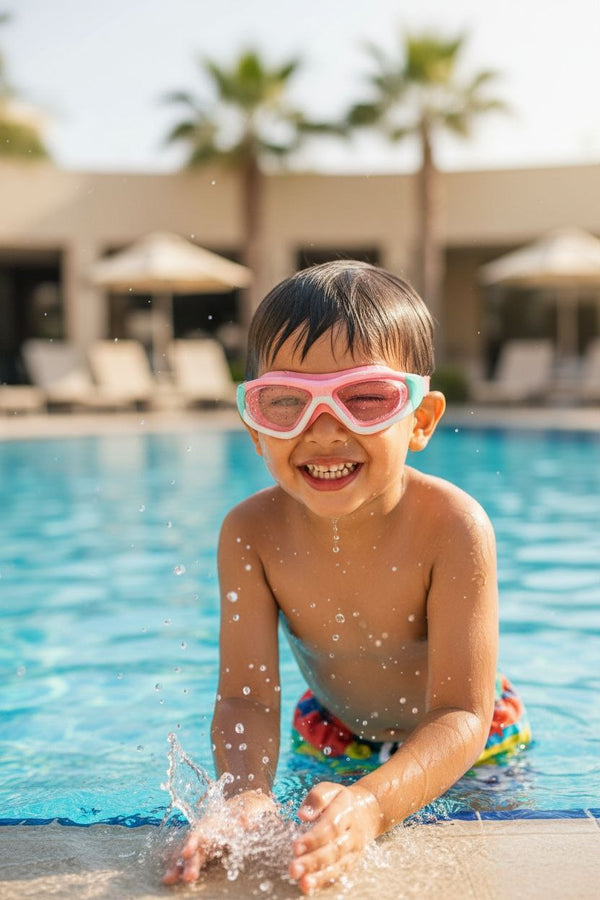 Pink Unisex Swimming Goggles – Clear Vision, Leak-Proof, Anti-Fog Eye Protection