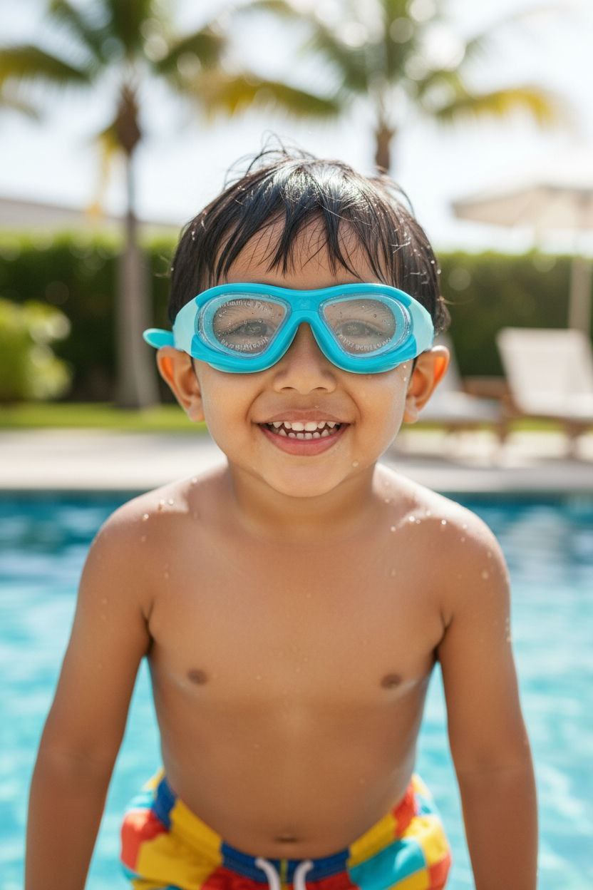 Blue Unisex Swimming Goggles – Clear Vision, Leak-Proof, Anti-Fog Eye Protection