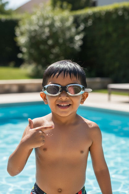 Grey Unisex Swimming Goggles – Clear Vision, Leak-Proof, Anti-Fog Eye Protection