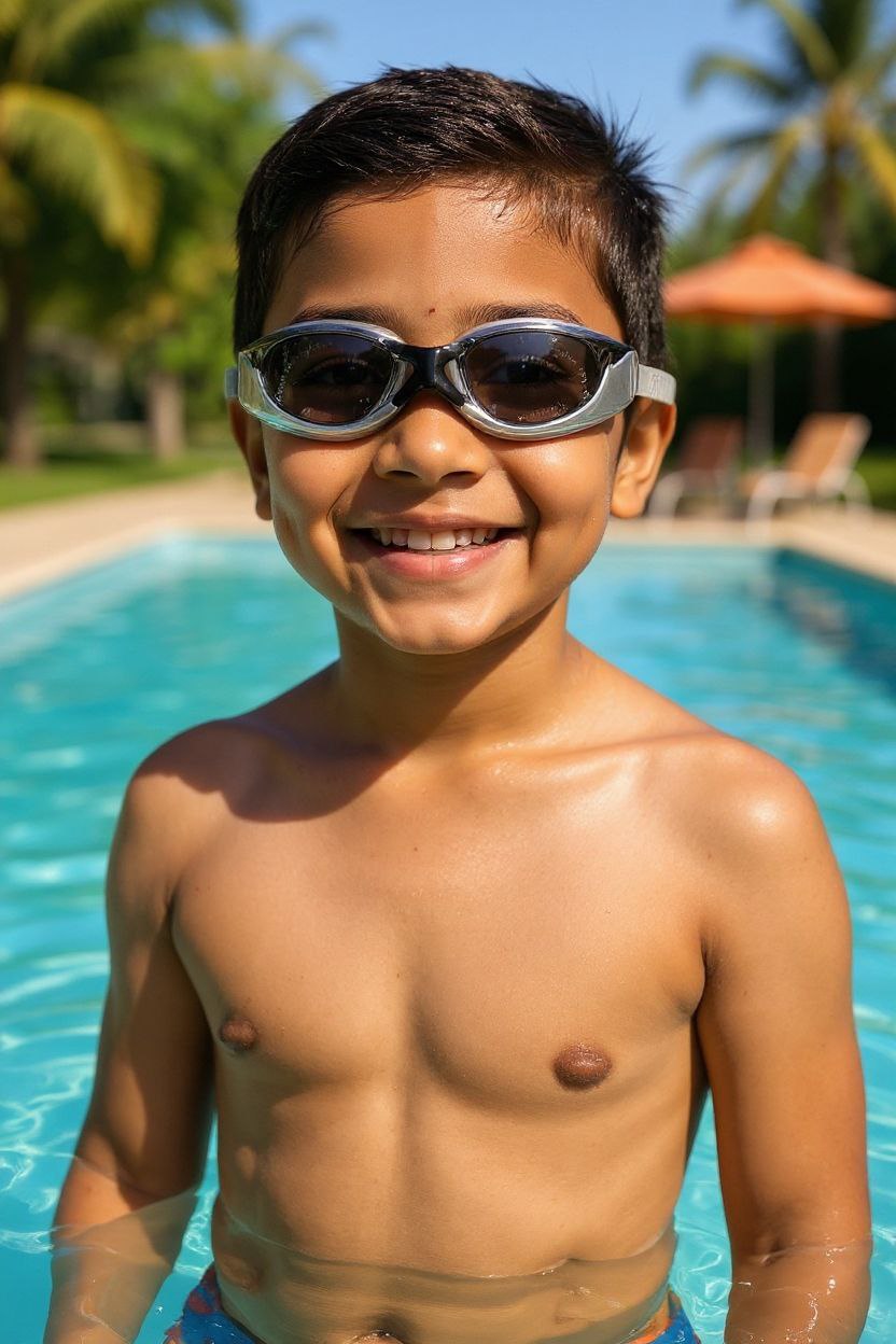 Grey Unisex Swimming Goggles – Clear Vision, Leak-Proof, Anti-Fog Eye Protection