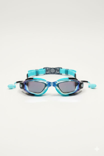 Black Blue Unisex Swimming Goggles – Clear Vision, Leak-Proof, Anti-Fog Eye Protection