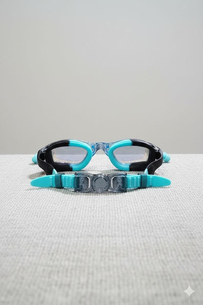 Black Blue Unisex Swimming Goggles – Clear Vision, Leak-Proof, Anti-Fog Eye Protection