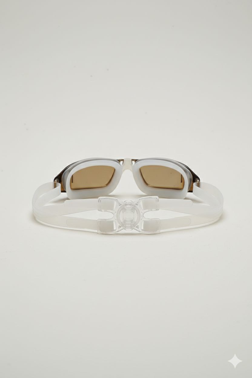 Black White Unisex Swimming Goggles – Clear Vision, Leak-Proof, Anti-Fog Eye Protection