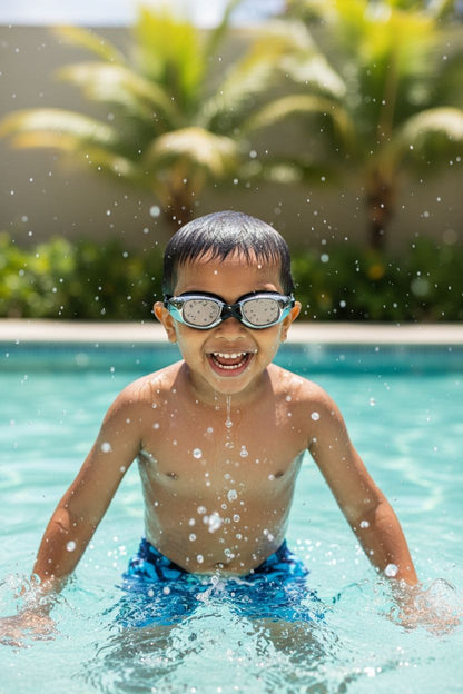 Black Unisex Swimming Goggles With Ear Plugs – Clear Vision, Leak-Proof, Anti-Fog Eye Protection