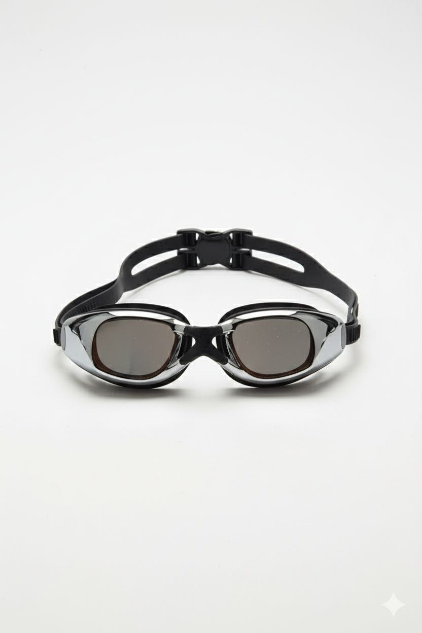 Black Unisex Swimming Goggles With Ear Plugs – Clear Vision, Leak-Proof, Anti-Fog Eye Protection