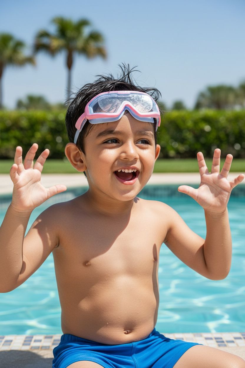 Pink Blue Unisex Swimming Goggles – Clear Vision, Leak-Proof, Anti-Fog Eye Protection