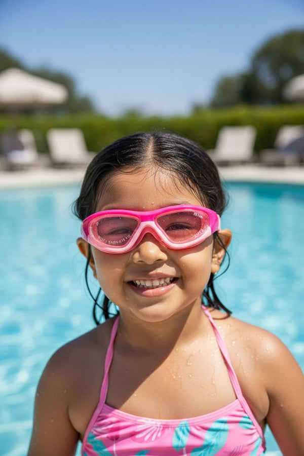 Pink Unisex Swimming Goggles – Clear Vision, Leak-Proof, Anti-Fog Eye Protection