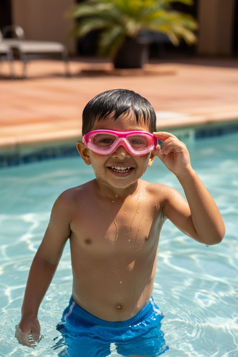 Pink Unisex Swimming Goggles – Clear Vision, Leak-Proof, Anti-Fog Eye Protection