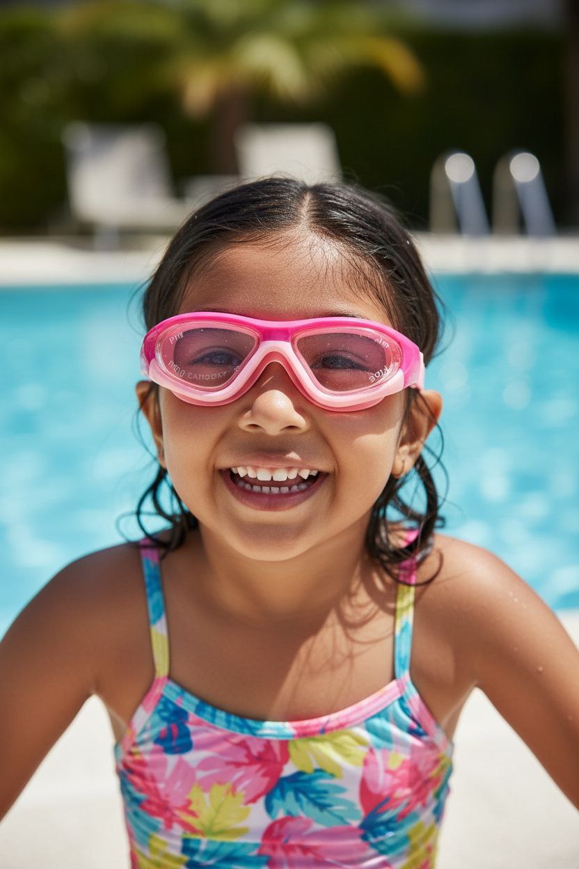 Pink Unisex Swimming Goggles – Clear Vision, Leak-Proof, Anti-Fog Eye Protection