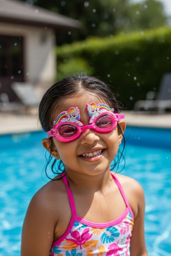 Pink Unicorn Unisex Swimming Goggles – Clear Vision, Leak-Proof, Anti-Fog Eye Protection