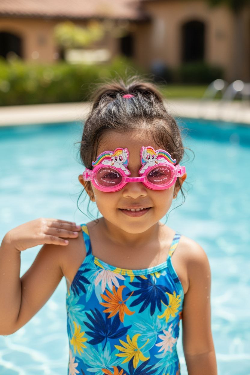 Pink Unicorn Unisex Swimming Goggles – Clear Vision, Leak-Proof, Anti-Fog Eye Protection