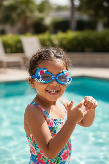 Blue Shark Unisex Swimming Goggles – Clear Vision, Leak-Proof, Anti-Fog Eye Protection