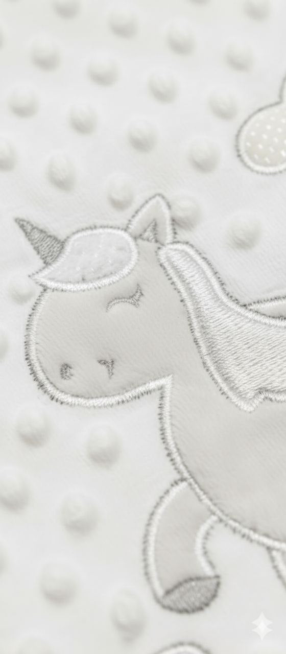 White Grey Unicorn Patchwork Ultra-Soft Infant Blanket – Cozy & Gentle for Newborns