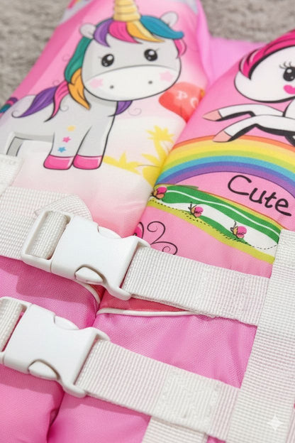 Pink Unicorn Printed Safety Life Jacket – Lightweight Swim Vest