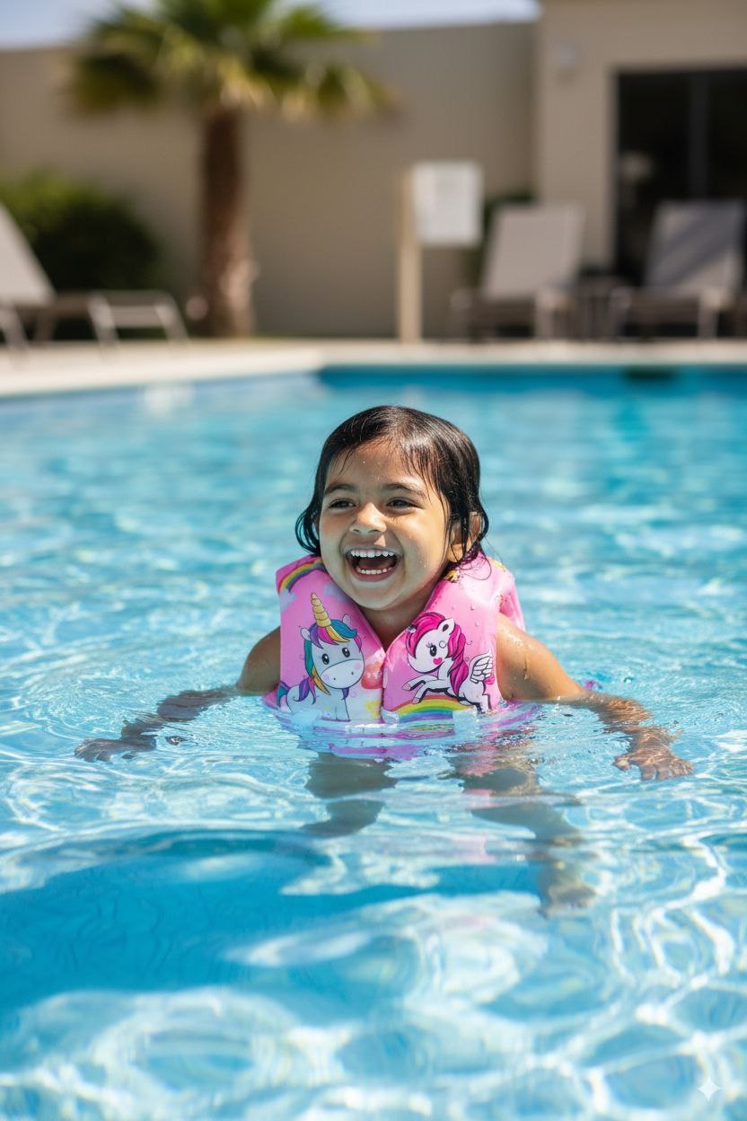 Pink Unicorn Printed Safety Life Jacket – Lightweight Swim Vest